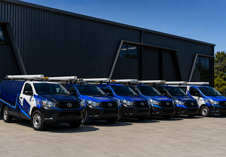 Fleet of Rouse Hill Blocked Drains plumbing vans